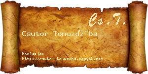 Csutor Tonuzóba névjegykártya